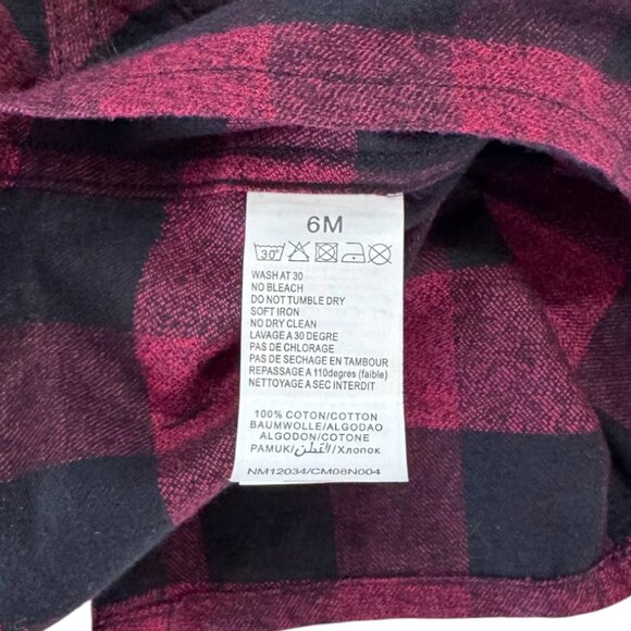 LEVI'S -  PLAID SHIRT - RE/BLACK - 100% COTTON - NWT - Picture 5 of 5